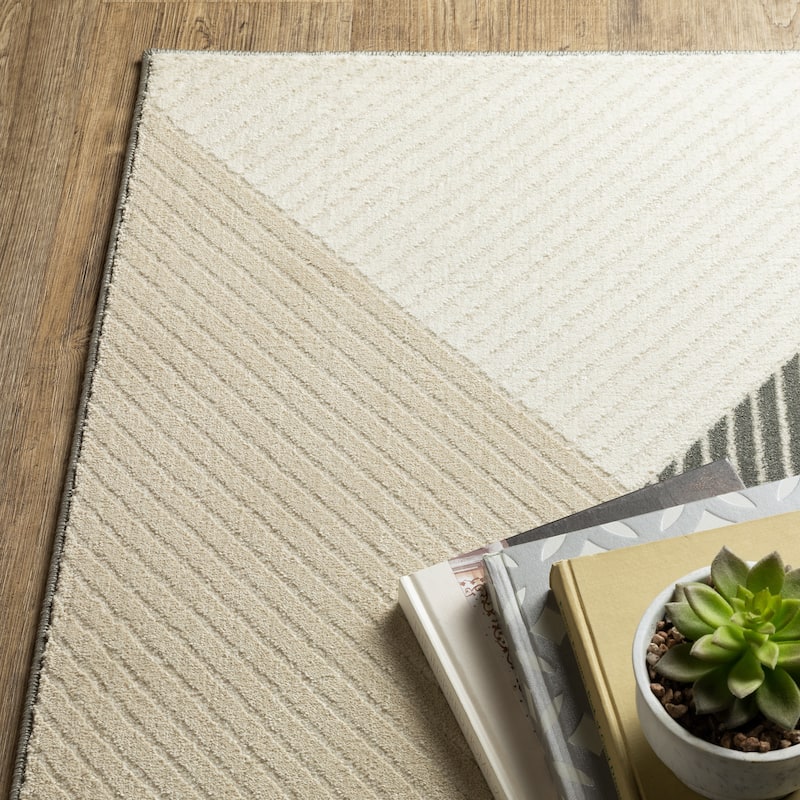 Style Haven Ripley Modern Geometric Mixed Pile Area Rug