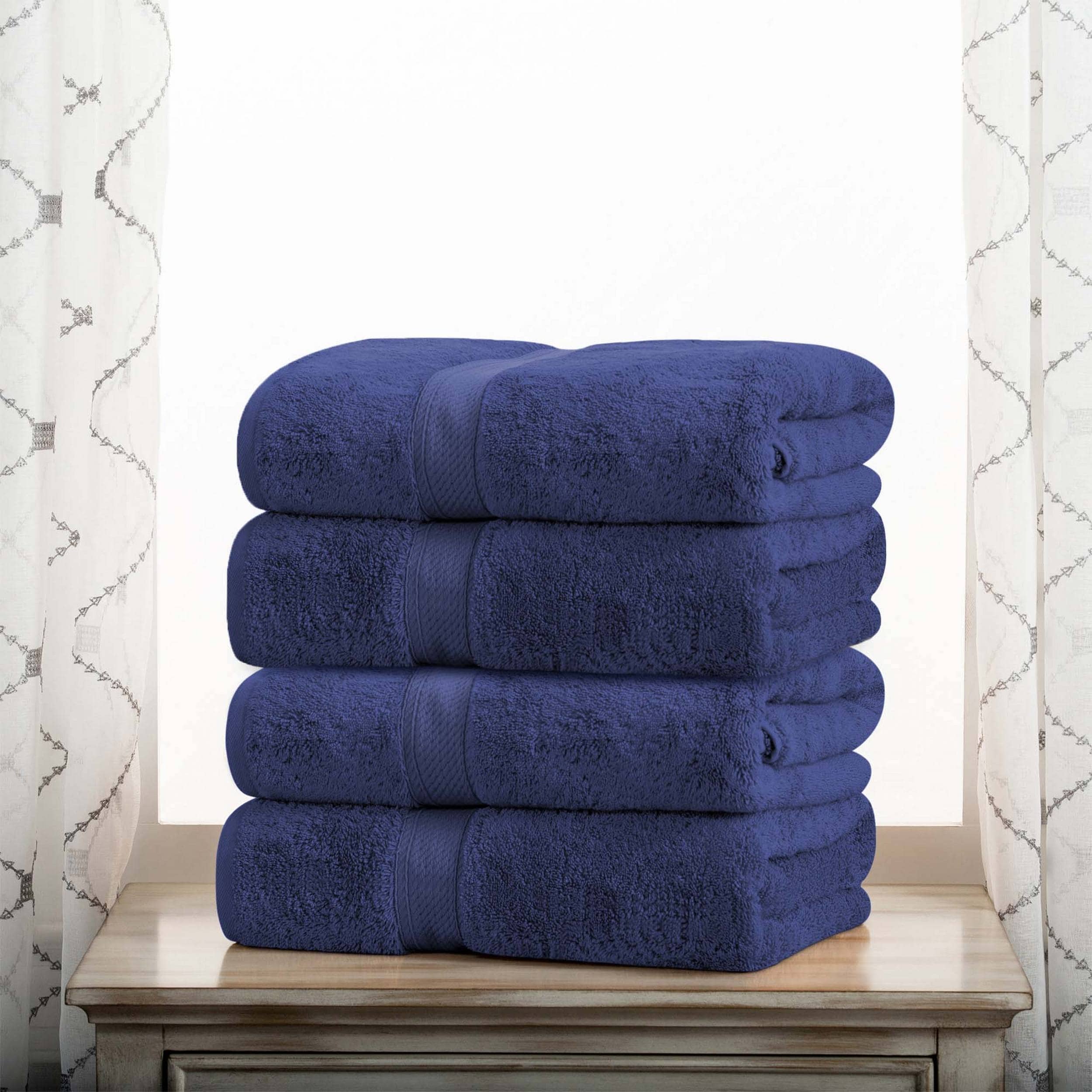 Superior Egyptian Cotton Pile Heavyweight Bath Towel Set of 4