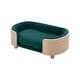 preview thumbnail 4 of 29, Velvet Cushion Chair With Solid Wood legs and Bent Wood Back/Pet Sofa