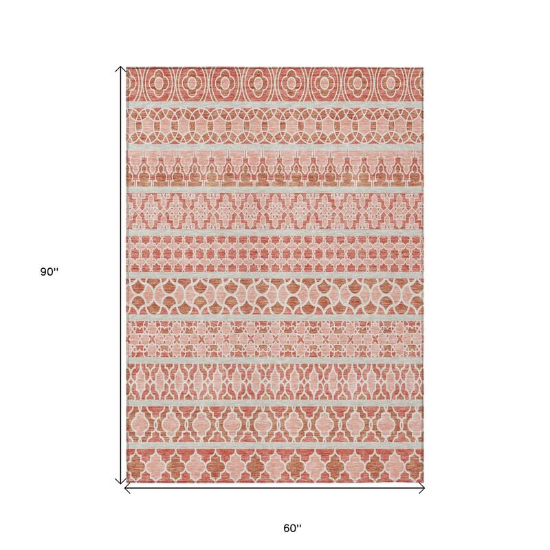 HomeRoots Quatrefoil Transitional Rectangle Outdoor Rug