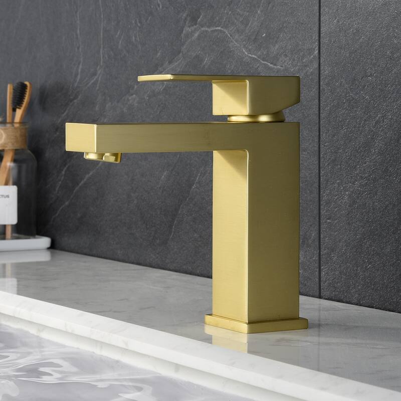 Single Handle Bathroom Sink Faucet with Anti Rust and Anti Corrosion, Anti Fingerprint, Suitable for Home Hotel Bathroom