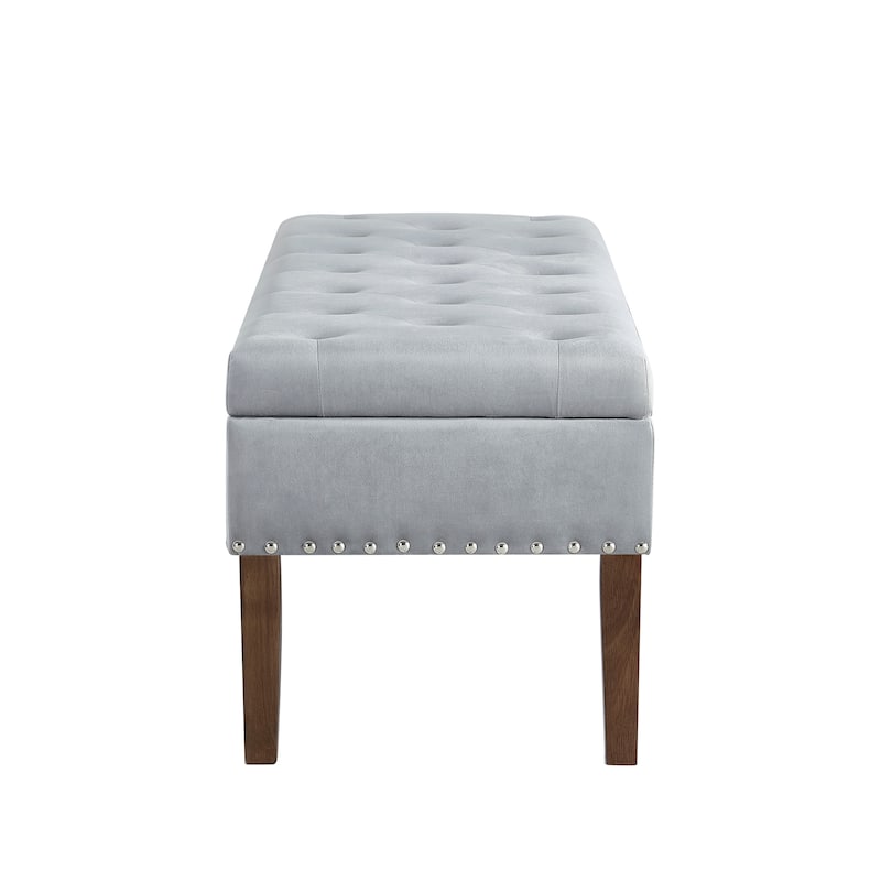 Tufted Bench with Storage