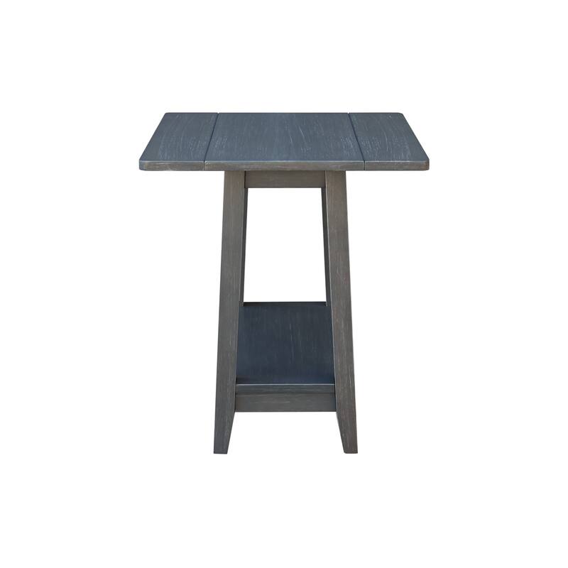 Square Solid Wood Drop Leaf Side Table