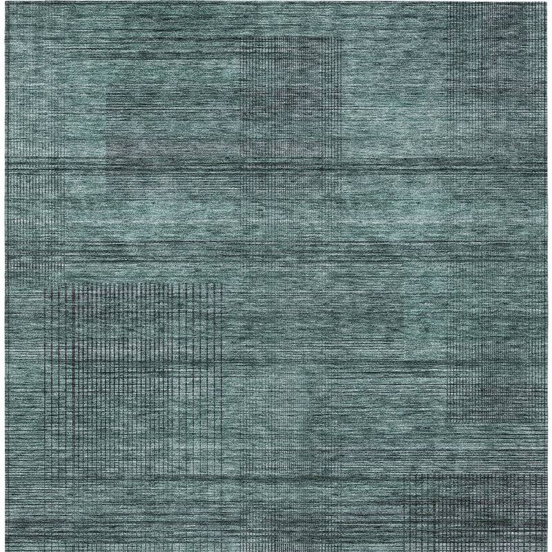 HomeRoots Striped Transitional Rectangle Outdoor Rug