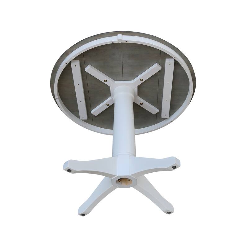 International Concepts Solid Wood 36" Round Pedestal Dining Table
