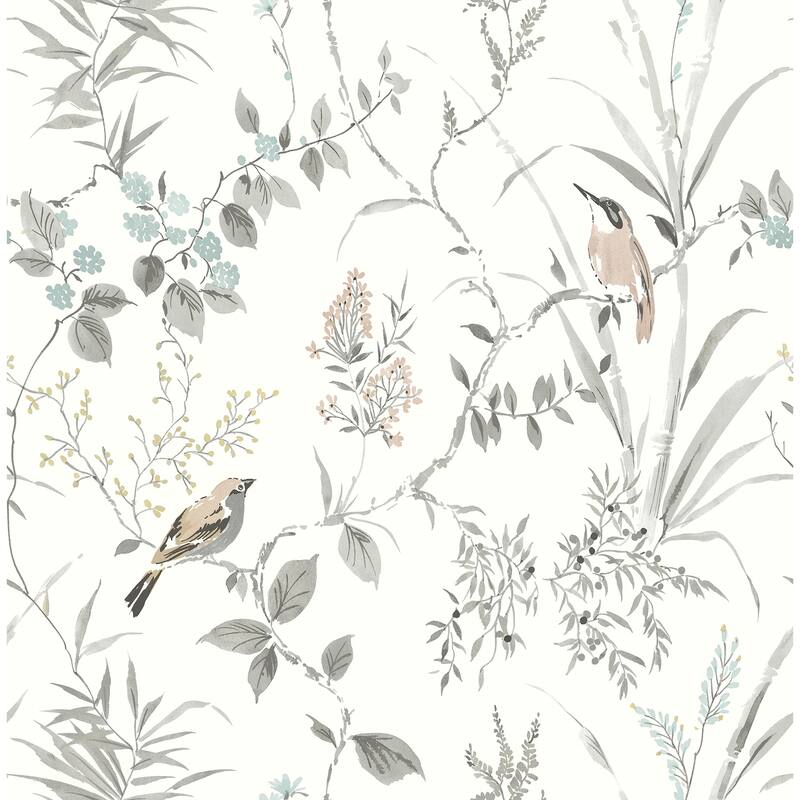 Chesapeake Imperial Garden Neutral Botanical Wallpaper