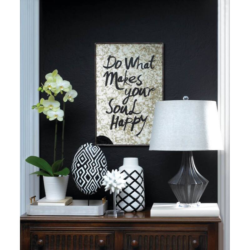 26.25" Brown Black Nikki Chu Malibu Happy Soul Rectangular Wall Mirror