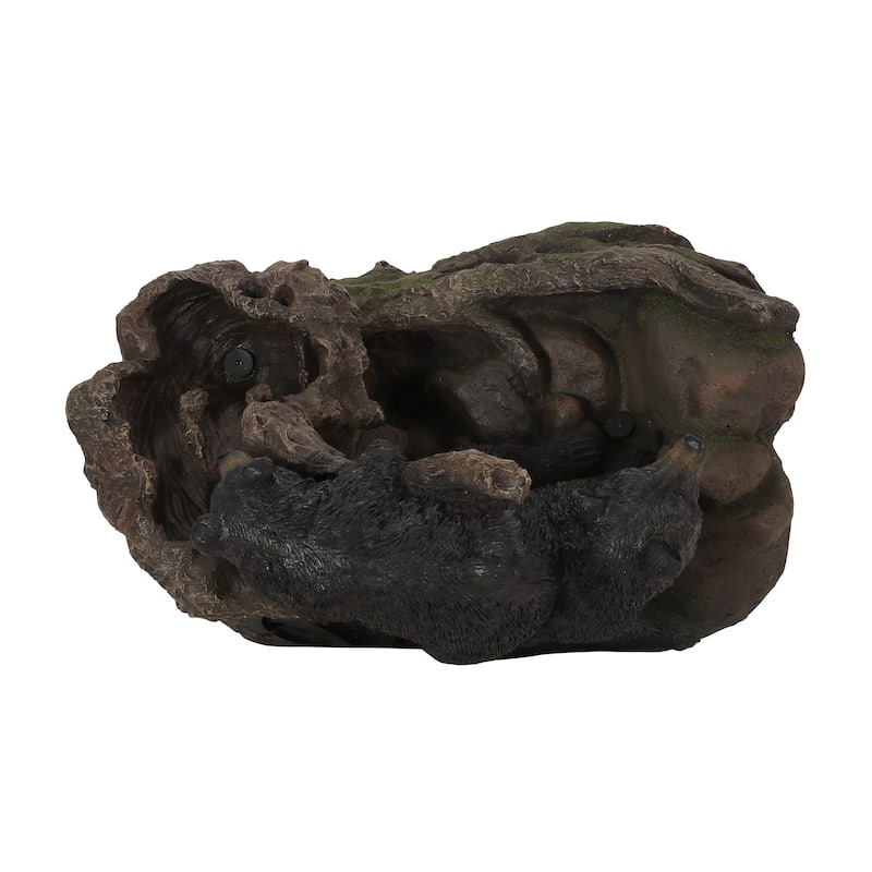 Datona Outdoor Outdoor Bears on a Log Fountain by Christopher Knight Home