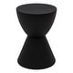 preview thumbnail 3 of 143, Boyd Round Side Table with Ribbed Design Base - Accent Hourglass End Table with Removable Lid for Living Room & Bedroom