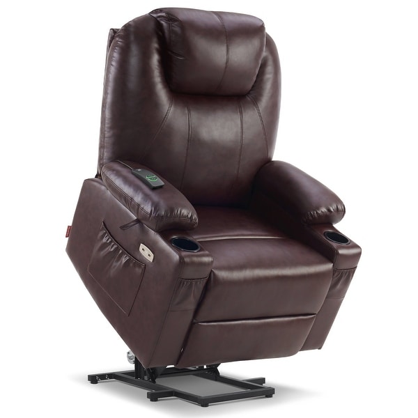 Henriel leather power recliner deals with air massager