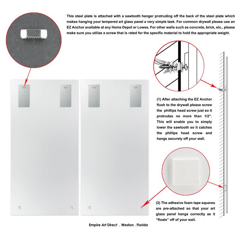 "Seaglass Garden I AB" Frameless Free Floating Tempered Glass Panel Graphic Wall Art Set of 2