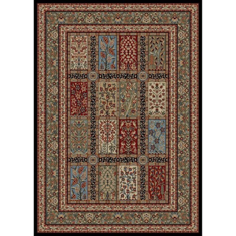Mayberry Hometown Eden Traditional Panel Area Rug - 7'10" x 9'10" - Black