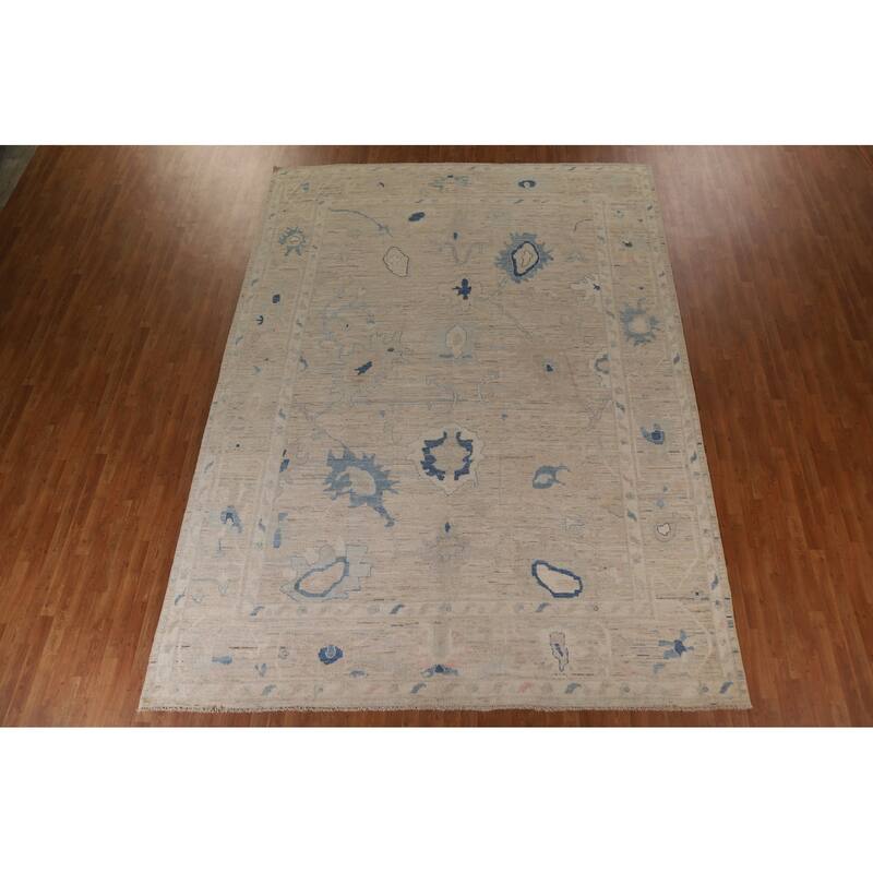 Oushak Oriental Area Rug Hand-knotted Wool Carpet - 10'0"x 13'5"