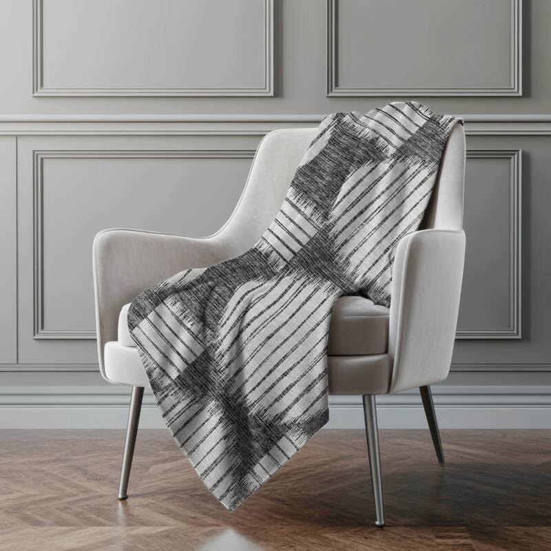 Premium Machine Washable ASB119 Modern Circles Sherpa Throw Blanket