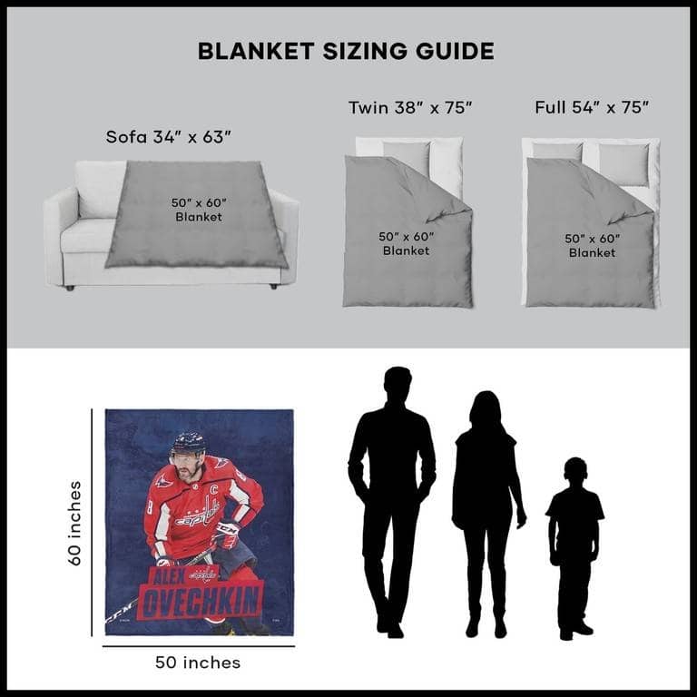 NHL Player Silk Touch Sherpa Throw Blanket