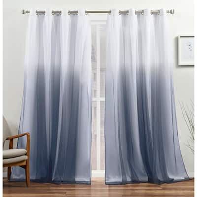 ATI Home Crescendo Lined Room Darkening Blackout Grommet Top Curtain Panel Pair