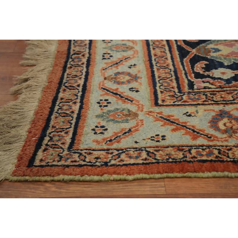 Hand Knotted Oriental 100% Wool Carpet Traditional Floral Pink Dorokhsh Area Rug - 14' 4'' X 9' 6''