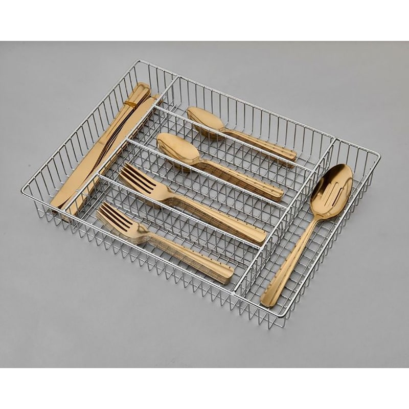 Ornative ALICJA Stainless Steel 42 Pieces Flatware Set with Buffet - 10.71" H x 14.37" W x 1.77" D