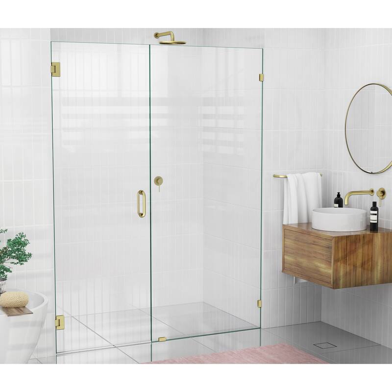 Glass Warehouse 78" x 62-5" Frameless Shower Door - Wall Hinge