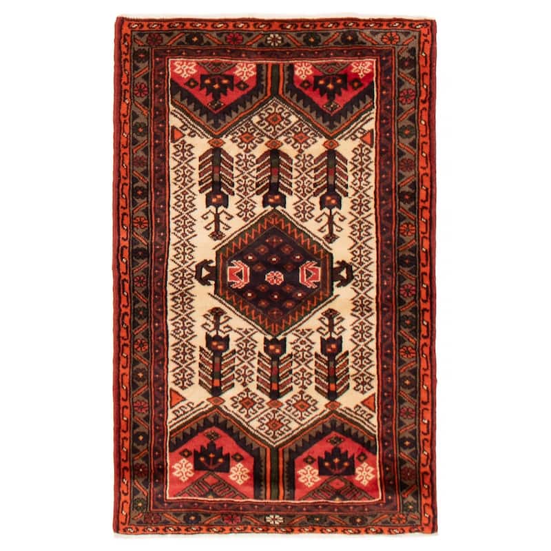 ECARPETGALLERY Hand-knotted Konya Anatolian Cream Wool Rug - 3'5 x 5'1 - Cream - 3'5 x 5'1