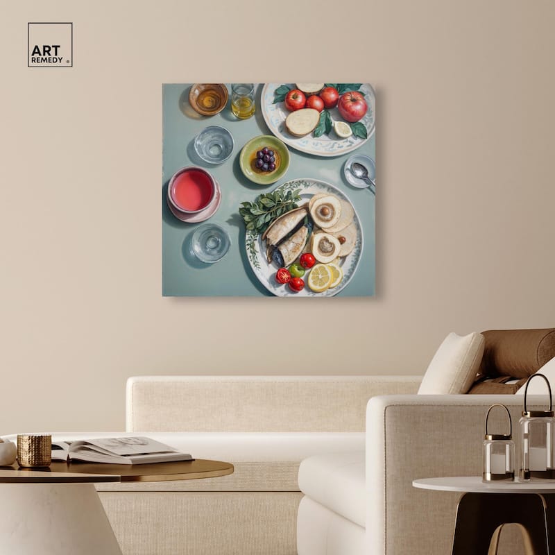 Sea Feast Canvas by Art Remedy, Gallery Wrapped