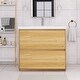 preview thumbnail 67 of 152, Floating Bathroom Vanity with Integrated Resin Top 35.43'' x 19.69'' x 33.46'' - Natural Oak