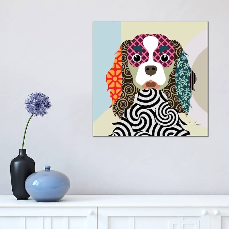 iCanvas "Cavalier King Charles Spaniel" by Lanre Studio Canvas Print - 18x18x1.5