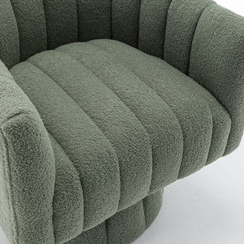 SEYNAR Modern Glam Velvet Upholstered Round Swivel Accent Barrel Chair Set of 2