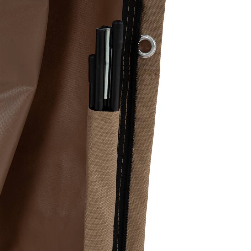 Offset Outdoor Umbrella Cover - Heavy-Duty Waterproof Protection for Banana Frame Umbrellas by Pure Garden (Tan)