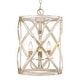 preview thumbnail 1 of 9, Golden Lighting Alcott 3 Light 13" Wide Taper Candle Pendant Antique Ivory