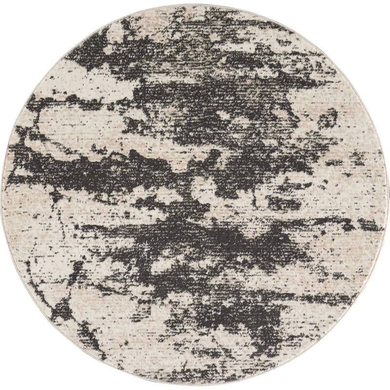 Nourison Maxell Modern Abstract Ombre Grey Ivory Area Rug