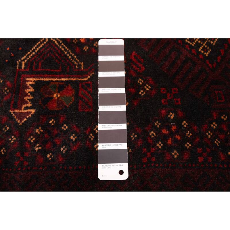 ECARPETGALLERY Hand-knotted Teimani Black, Dark Brown Wool Rug - 3'8 x 6'7