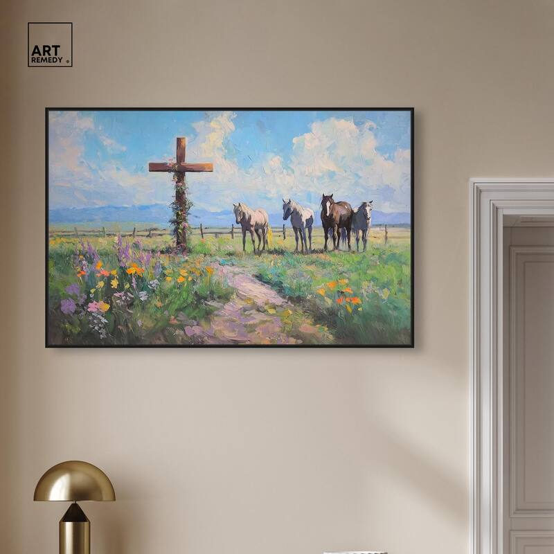 Faithful Pasture Canvas by Art Remedy