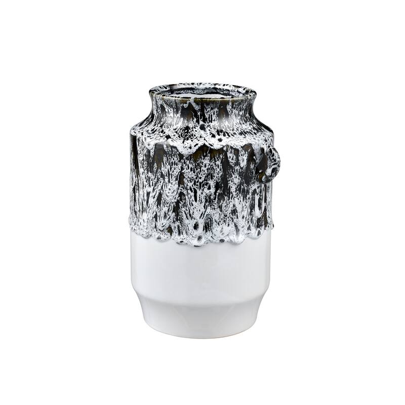 Elk Home Gallemore Black Earthenware 7.5 Inch Wide Vase