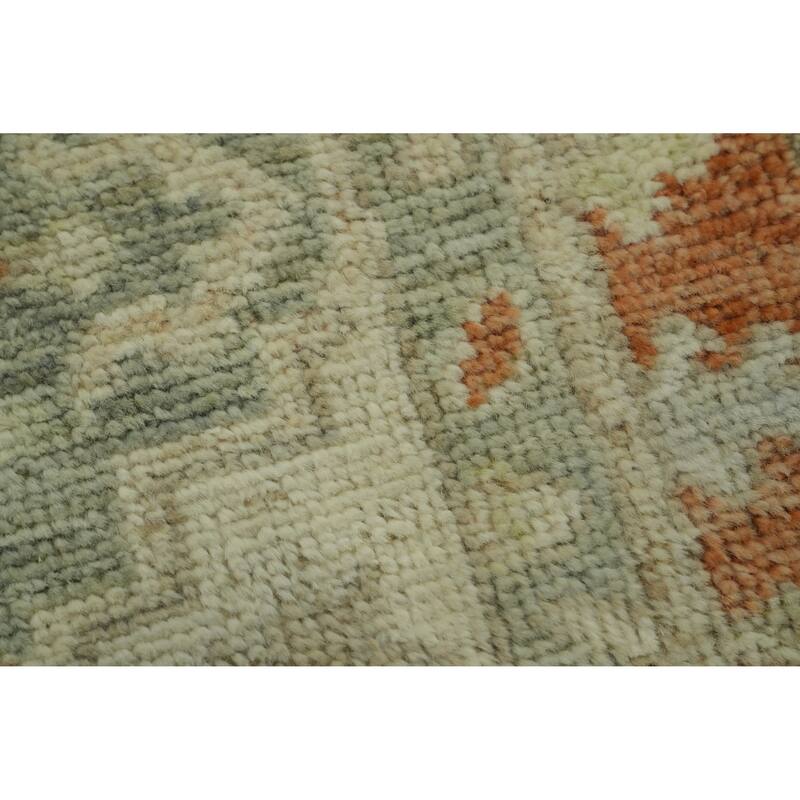 Vegetable Dye Oushak Turkish Accent Rug, Medallion Geometric Carpet - 3' 1'' X 2' 0''