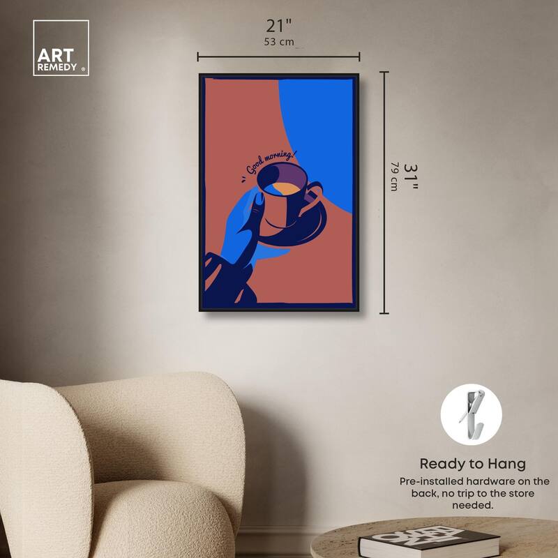 Good Morning Deco Canvas by Art Remedy