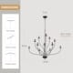 12-Light Candlestick Hanging Linear Chandelier Lighting 3-Tier Ceiling Light Fixture for Kitchen Island