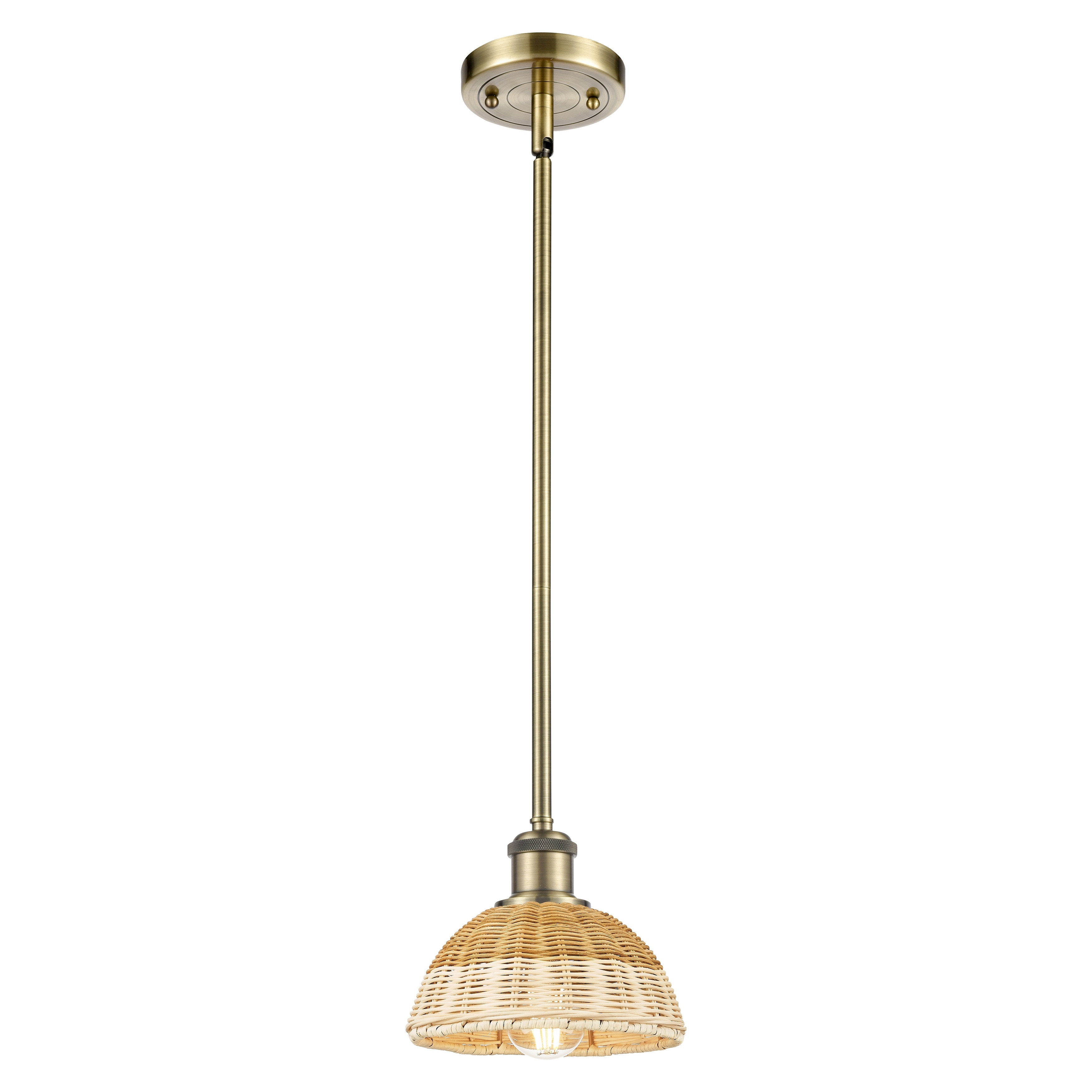 Innovations Lighting Endless Possibilities Ballston - Bristol Natural II - 1 Light 8" Stem Hung Mini Pendant