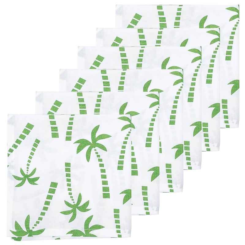 Beachy Palm Cotton Napkin Set of 6 - Set of 6