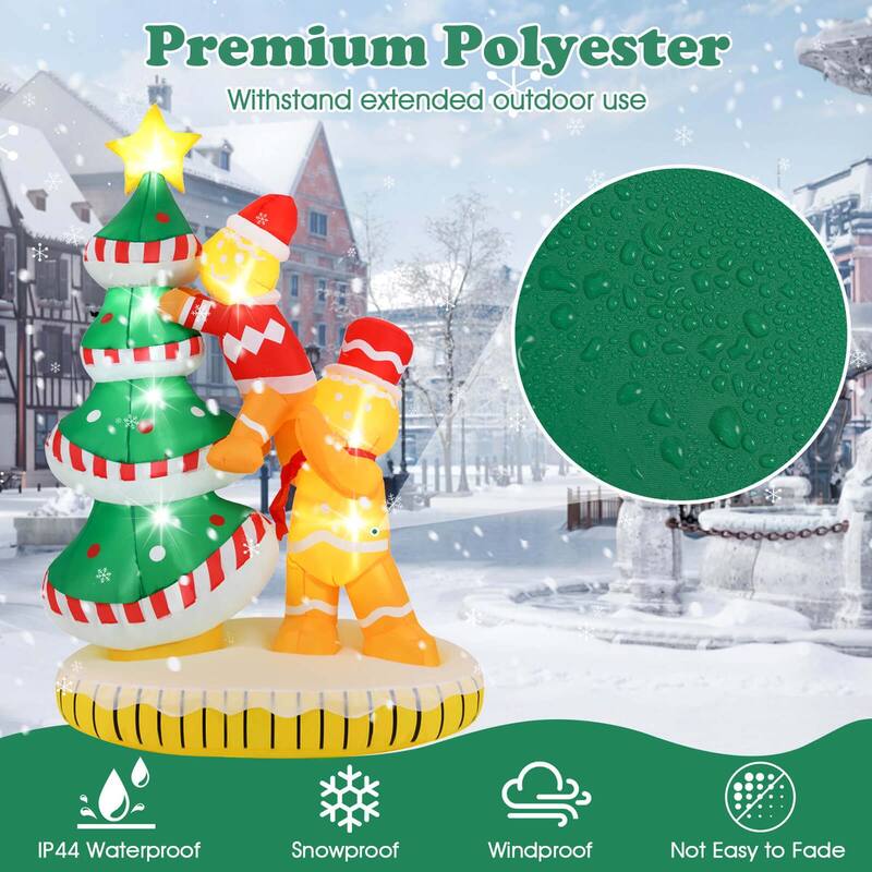 Costway 7 ft Inflatable Christmas Tree with 7Internal LED Lights & - See Details
