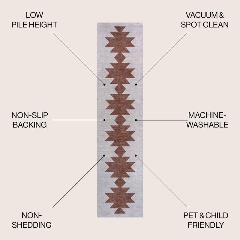 JONATHAN Y Adriel Solid Low-Pile Machine Washable Area Rug
