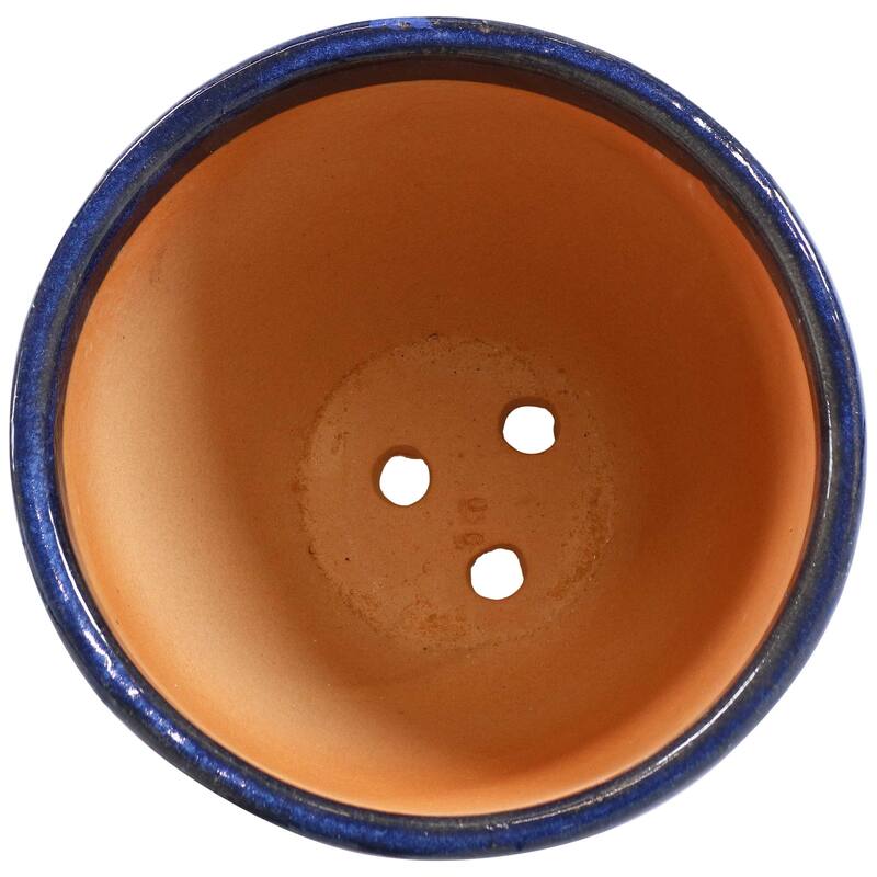 Sunnydaze Resort Glazed Ceramic Planter 13-Inch