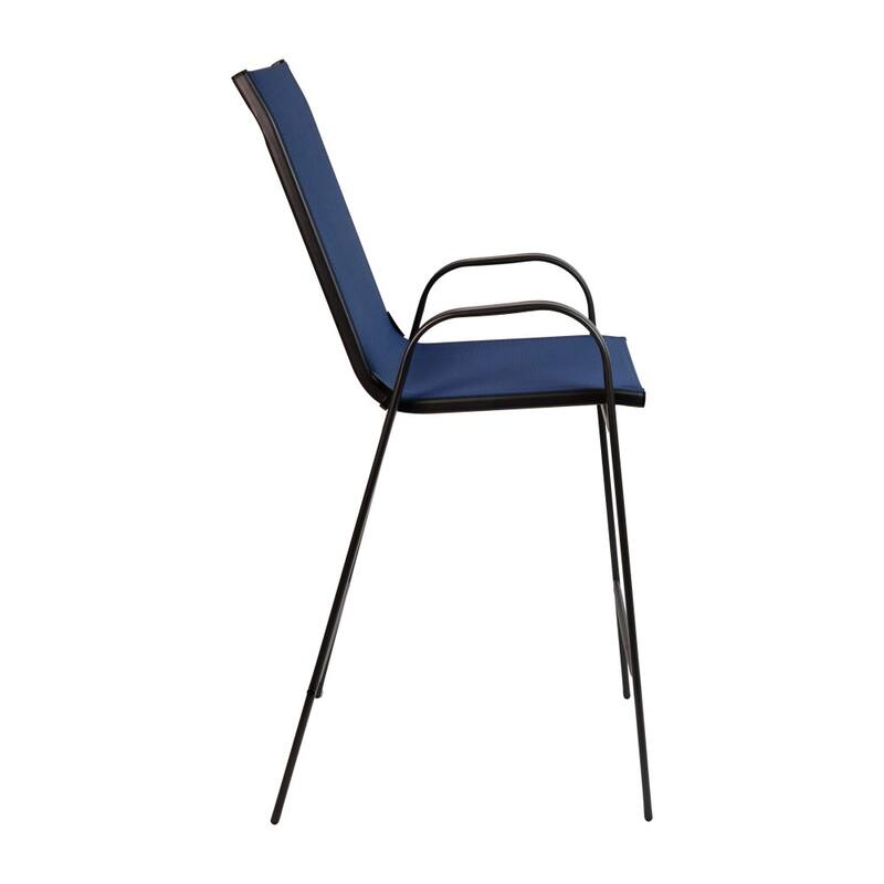 2 Pack Outdoor Barstools with Flex Comfort Material-Patio Stool