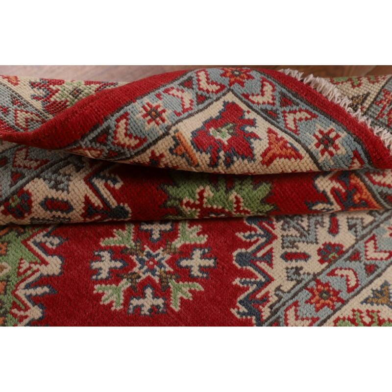 Oriental Kazak Foyer Rug Hand-Knotted Traditional Wool Carpet - 3'2" x 5'1"