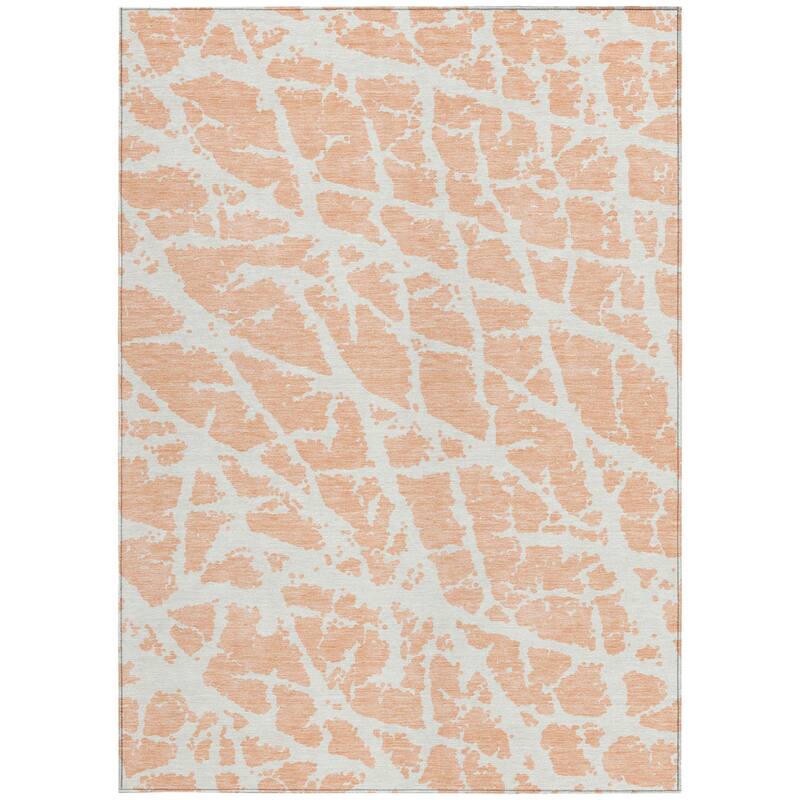 Rave Modern Art-Inspired Weather Resistant Blended Style Outdoor Rug
