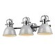preview thumbnail 14 of 20, Golden Lighting Duncan 3 Light 25" Wide Bathroom Vanity Light Gray