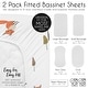 preview thumbnail 6 of 5, Sweet Jojo Designs Woodland Animals Boy, Girl, Unisex/Gender Neutral 2 Pack Baby Bassinet Fitted Sheets - Solid Green and Forest