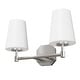 preview thumbnail 2 of 8, Hunter Nolita Vanity Wall Light - Bathroom - Contemporary, Transitional - White Glass Shades - Damp Rated!
