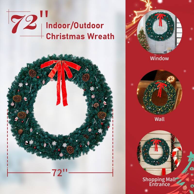 Green PVC Bow Decoration Garden Garland Decoration