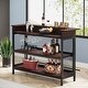 Industrial 3 Tier Home Bar Unit With Stemware Rack And Wine Storage 